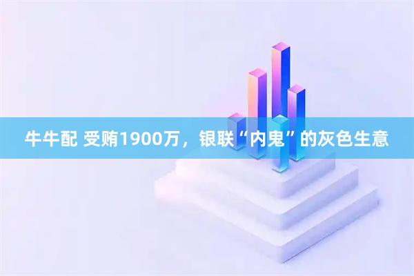 牛牛配 受贿1900万,银联“内鬼”的灰色生意