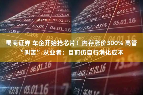 蜀商证券 车企开始抢芯片！内存涨价300% 高管“叫苦” 从业者：目前仍自行消化成本