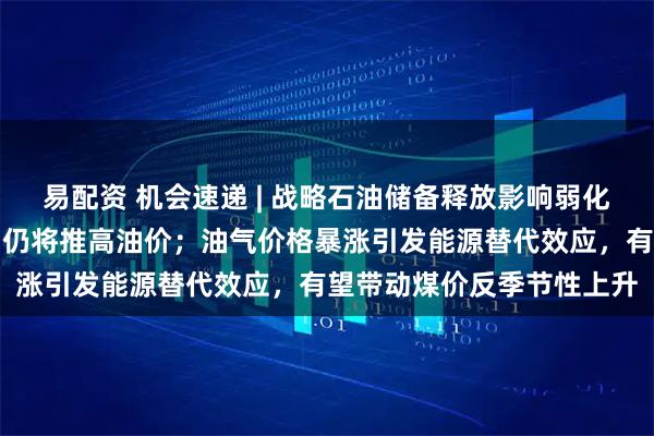 易配资 机会速递 | 战略石油储备释放影响弱化，霍尔木兹海峡持续关闭仍将推高油价；油气价格暴涨引发能源替代效应，有望带动煤价反季节性上升